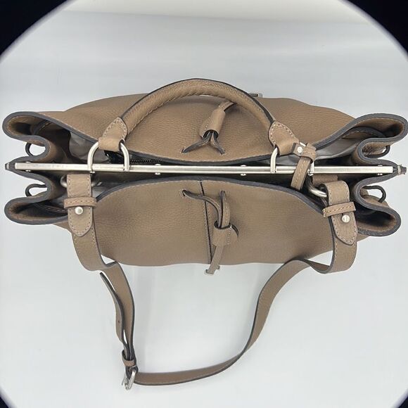 NWT Frye Faye Shoulder Bag- Gray/Taupe - Picture 8 of 11